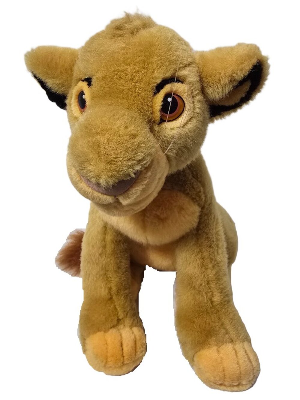 Vintage Disney Store Simba Plush Toy Sitting Lion King Stuff Animal Whiskers 90s